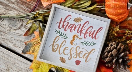 thankful blessed signage